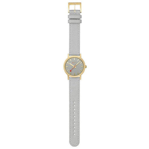 The Watch Boutique Mondaine Classic Good Gray Textile Analogue Watch 36mm