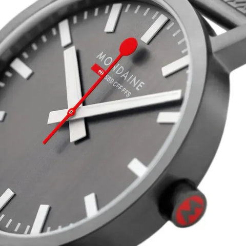 The Watch Boutique Mondaine Classic Quartz Watch Grey Dial