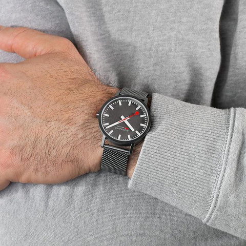 The Watch Boutique Mondaine Classic Quartz Watch Grey Dial