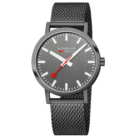 The Watch Boutique Mondaine Classic Quartz Watch Grey Dial