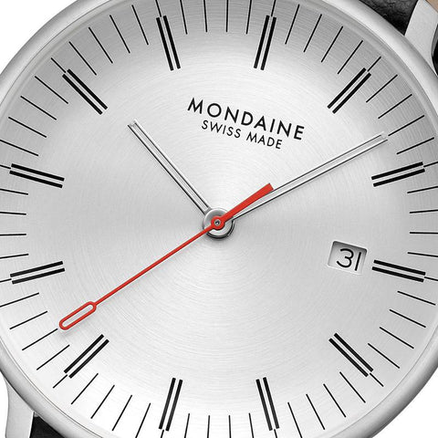 The Watch Boutique Mondaine Doppio 41mm Leather Watch