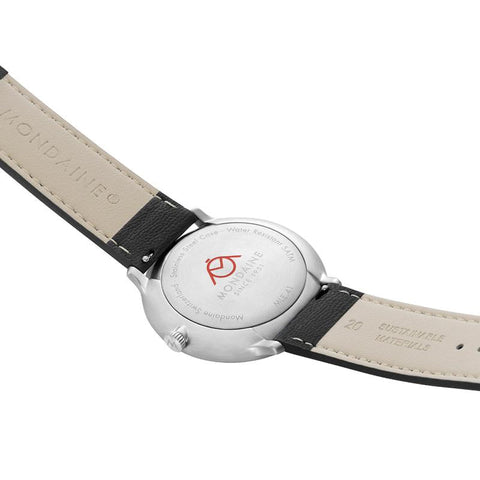 The Watch Boutique Mondaine Doppio 41mm Leather Watch
