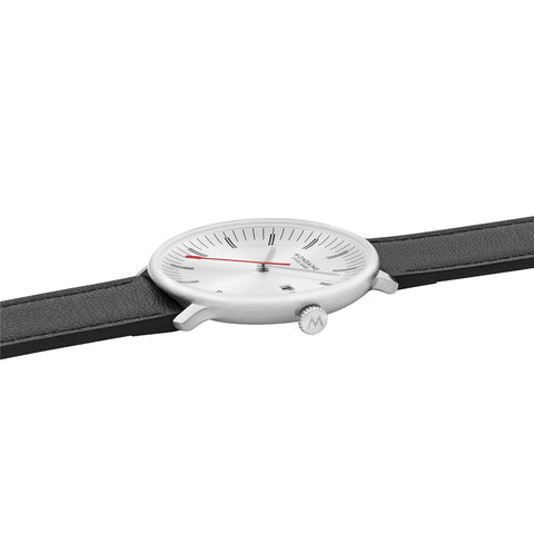 The Watch Boutique Mondaine Doppio 41mm Leather Watch