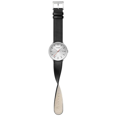 The Watch Boutique Mondaine Doppio 41mm Leather Watch