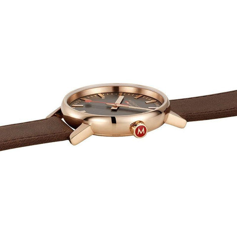 The Watch Boutique Mondaine Evo2 Brown Leather Analogue Watch 40mm