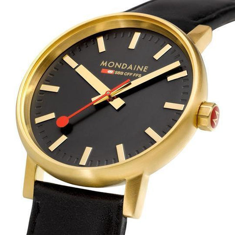 The Watch Boutique Mondaine Golden Evo2 Classic Analogue Watch