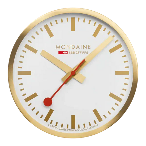 The Watch Boutique Mondaine Golden Wall Clock 40cm