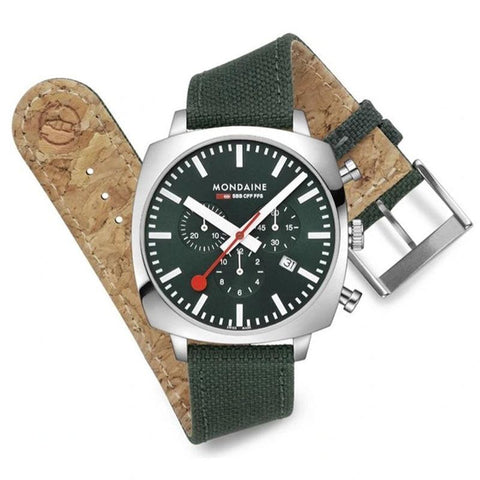 The Watch Boutique Mondaine Grand Cushion Chrono Watch 41mm