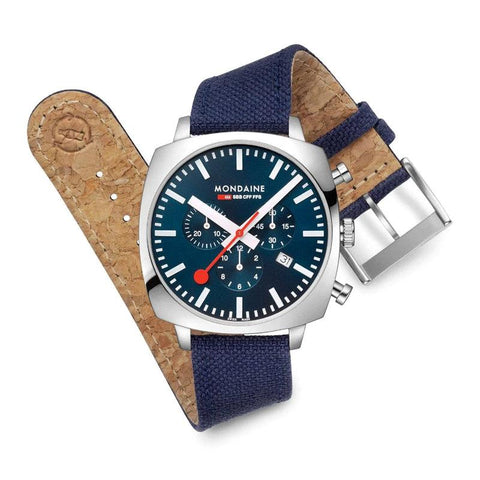 The Watch Boutique Mondaine Grand Cushion Chrono Watch 41mm