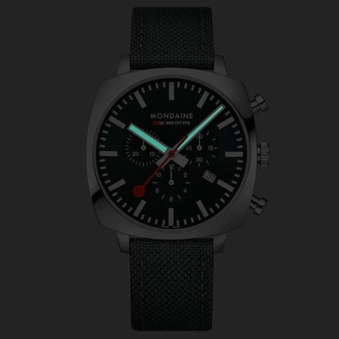 The Watch Boutique Mondaine Grand Cushion Chrono Watch 41mm