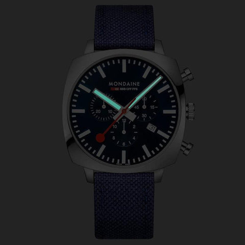 The Watch Boutique Mondaine Grand Cushion Chrono Watch 41mm