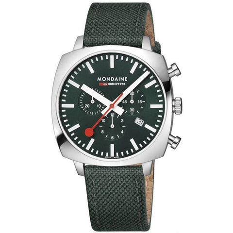 The Watch Boutique Mondaine Grand Cushion Chrono Watch 41mm