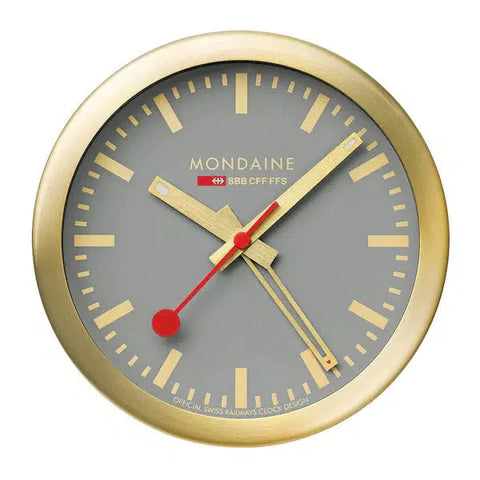The Watch Boutique Mondaine Mini Wall Clock and Alarm 12.5cm