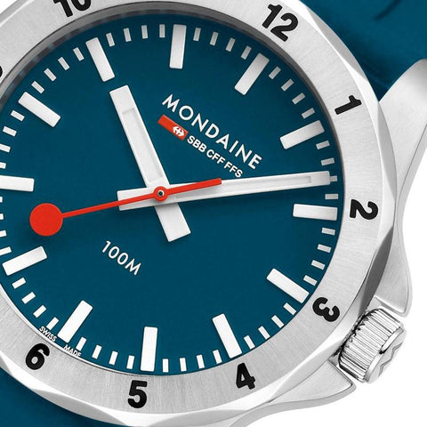 The Watch Boutique Mondaine Numeri Quartz Watch Blue Dial