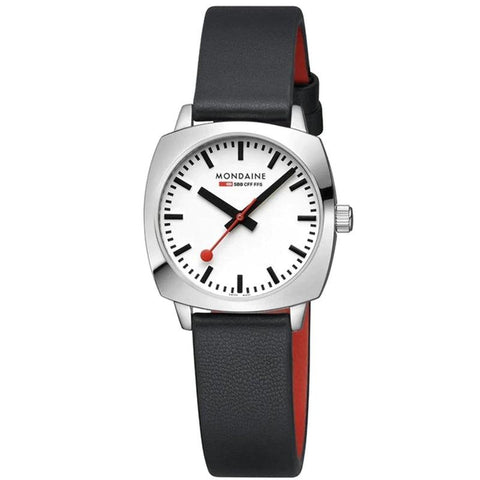 The Watch Boutique Mondaine Petit Cushion Nero Analogue 31mm