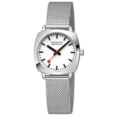 The Watch Boutique Mondaine Petit Cushion Nero Analogue 31mm