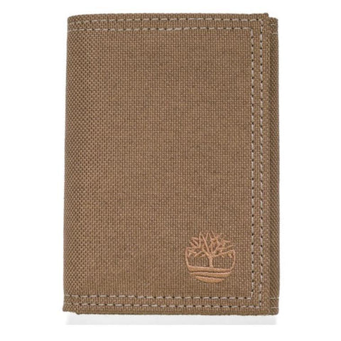 The Watch Boutique Nylon Embroidered Trifold Wallet - Khaki