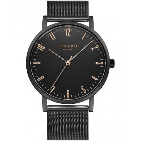 The Watch Boutique Obaku Brink Cyan Black 40mm Watch - V248GXBBMB