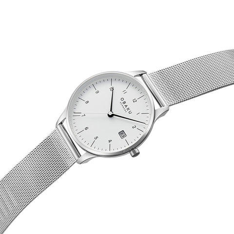 The Watch Boutique Obaku Chia Lille Steel - White Dial Ladies Watch V298LDCWMC