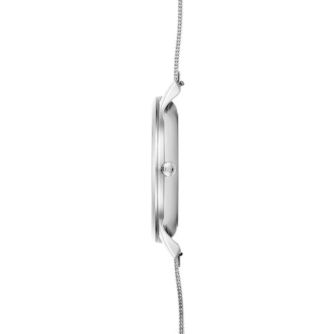 The Watch Boutique Obaku Chia Steel - White Dial Stainless Steel Gents Watch V298GDCWMC