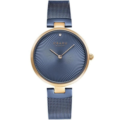 The Watch Boutique Obaku Diamant Ocean Blue 32mm Watch - V256LXVLML