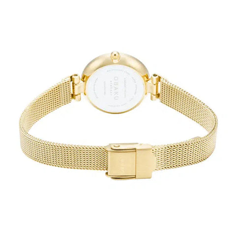 The Watch Boutique Obaku Diamant Petite Gold 24mm Watch - V256SXGIMG