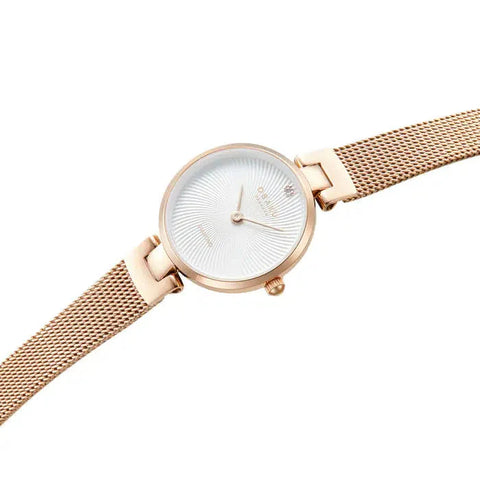 The Watch Boutique Obaku Diamant Petite Rose Gold 24mm Watch - V256SXVIMV