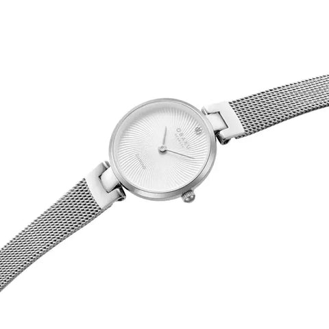 The Watch Boutique Obaku Diamant Petite Steel White 24mm Watch - V256SXCIMC