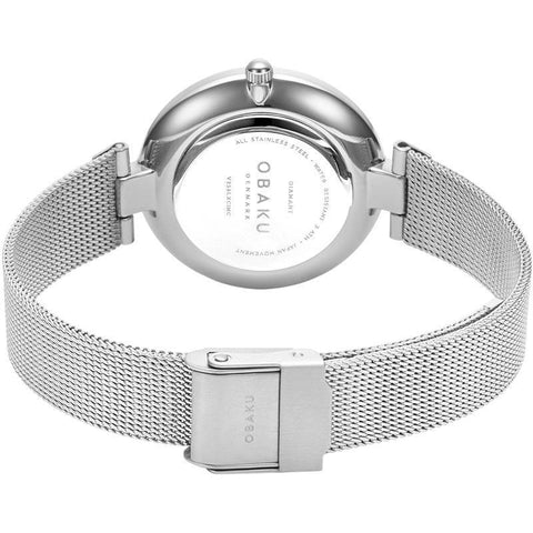 The Watch Boutique Obaku Diamant Steel White 32mm Watch - V256LXCIMC