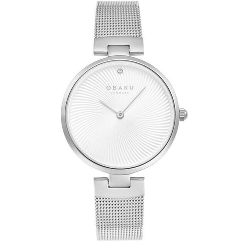 The Watch Boutique Obaku Diamant Steel White 32mm Watch - V256LXCIMC