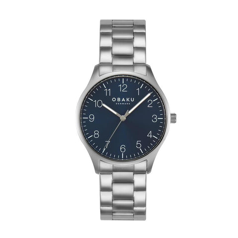 The Watch Boutique Obaku Falke Denim - Stainless Steel Strap Blue Dial Watch V260GXCLSC-DAF