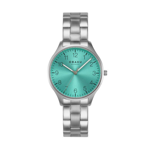 The Watch Boutique Obaku Falke Lille - Stainless Steel Strap Blue Dial Watch V260LXCMSC-DAF