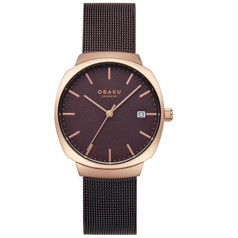 The Watch Boutique Obaku Felt Lille Brown 33mm Watch - V273LDVNMN