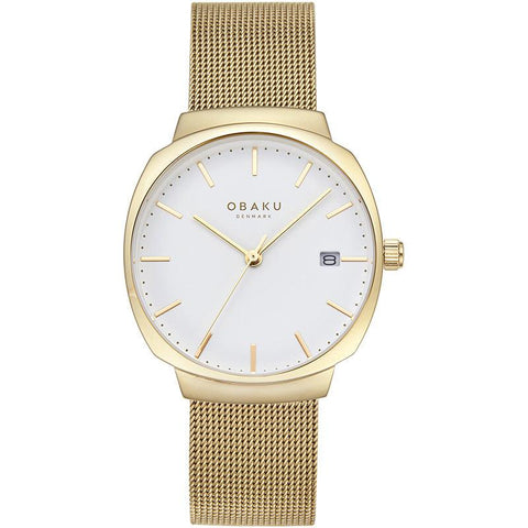 The Watch Boutique Obaku Felt Lille Gold 33mm Watch - V273LDGWMG