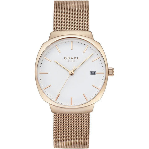The Watch Boutique Obaku Felt Lille Rose Gold 33mm Watch - V273LDVWMV