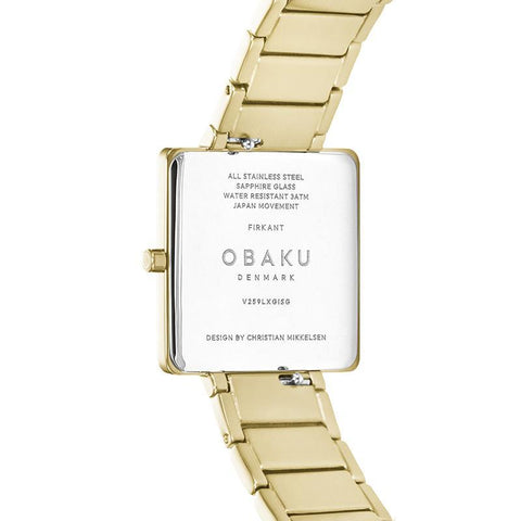 The Watch Boutique Obaku Firkant Cider Gold 28mm Watch - V259LXGISG