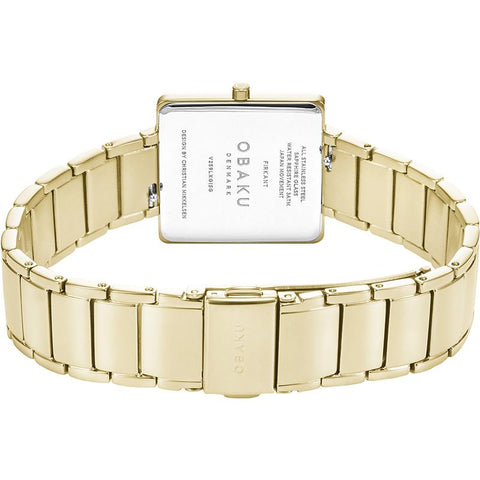 The Watch Boutique Obaku Firkant Cider Gold 28mm Watch - V259LXGISG
