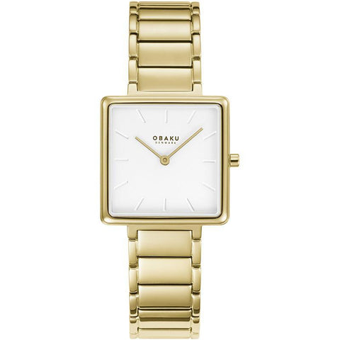 The Watch Boutique Obaku Firkant Cider Gold 28mm Watch - V259LXGISG