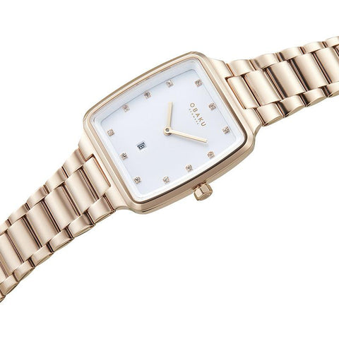 The Watch Boutique Obaku Fjord Lille Fuchsia Rose Gold 30mm Watch - V271LDVWSV