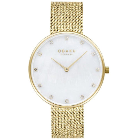 The Watch Boutique Obaku Glans Golds Gold 36mm Watch - V288LXGWHG