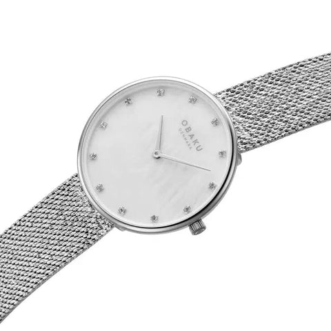 The Watch Boutique Obaku Glans Steels Steel 36mm Watch - V288LXCWHC