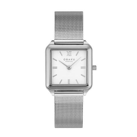 The Watch Boutique Obaku Graf Steel - White Dial Stainless Steel Ladies Watch V309LXCWMC