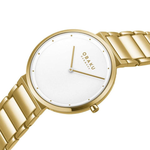 The Watch Boutique Obaku Klip Lille Cider Gold 34mm Watch - V258LXGISG