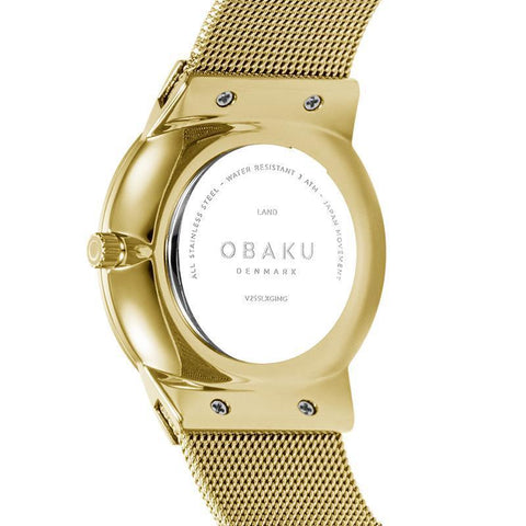 The Watch Boutique Obaku Land Gold White 32mm Watch - V255LXGIMG