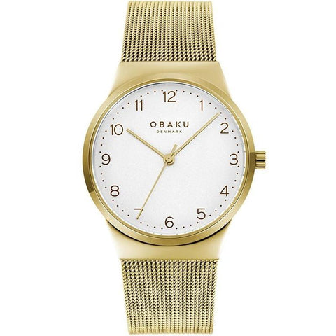 The Watch Boutique Obaku Land Gold White 32mm Watch - V255LXGIMG
