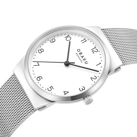 The Watch Boutique Obaku Land Steel White 32mm Watch - V255LXCIMC