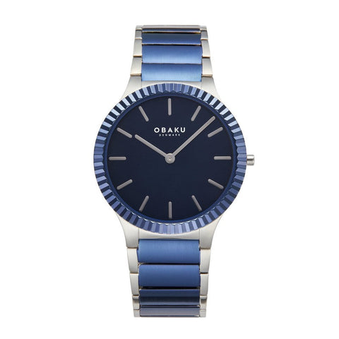 The Watch Boutique Obaku Linje Leaf - Blue Dial Stainless Steel Ladies Watch V292GXHLSK