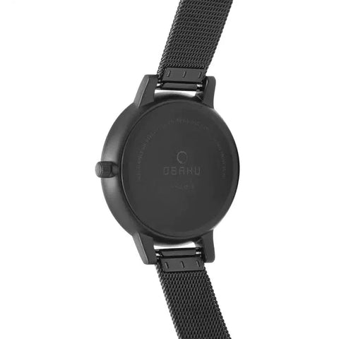 The Watch Boutique Obaku Liv Charcoal Black 34mm Watch - V209LXBBMB