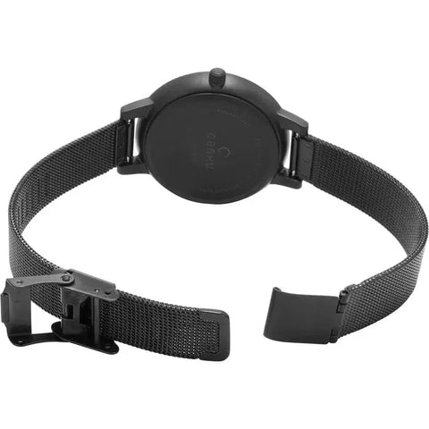 The Watch Boutique Obaku Liv Charcoal Black 34mm Watch - V209LXBBMB