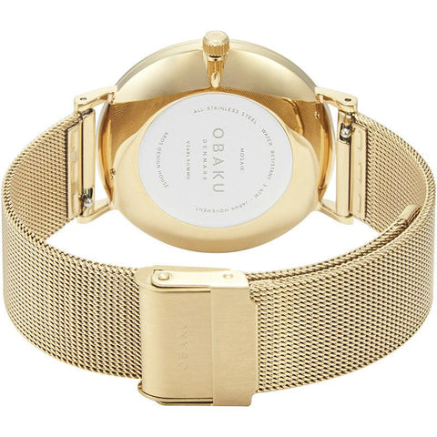 The Watch Boutique Obaku Mosaik Gold 37mm Watch - V268LXGWMG